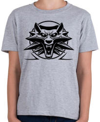printfashion Witcher farkas - Gyerek póló - Sport szürke (5458670)