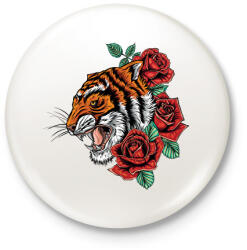 printfashion tigris - Kitűző, hűtőmágnes - Fehér (16094549)