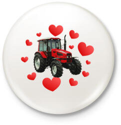 printfashion I love Traktor - Kitűző, hűtőmágnes - Fehér (11343835)