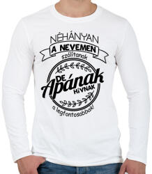 printfashion A legfontosabbak apának hívnak - Férfi hosszú ujjú póló - Fehér (1211337)