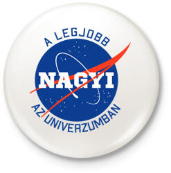printfashion Nasa Nagymama - Kitűző, hűtőmágnes - Fehér (7050653)