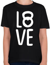 printfashion Love kettlebell - Gyerek póló - Fekete (11720300)