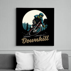 printfashion Downhill sötét alaphoz - Vászonkép - Fekete (11511960)