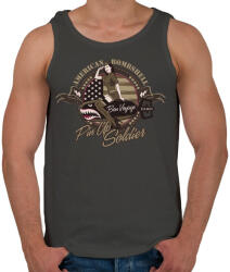 printfashion Amerikai bombázó - Férfi atléta - Sötétszürke (163203)