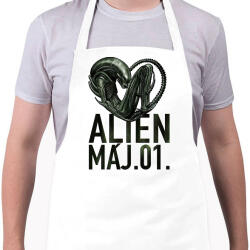 printfashion alien május 1 - Kötény - Fehér (14150993)