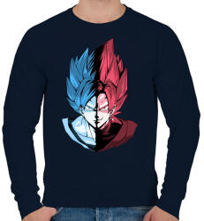 printfashion Super Saiyan Blue VS Super Saiyan Rose - Férfi pulóver - Sötétkék (976592)