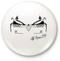 printfashion Alfa Romeo 159 03 - Kitűző, hűtőmágnes - Fehér (11337834)