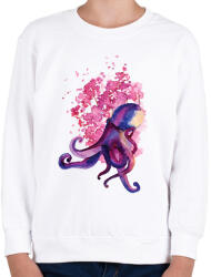 printfashion Polip vízfesték - Gyerek pulóver - Fehér (1527763)