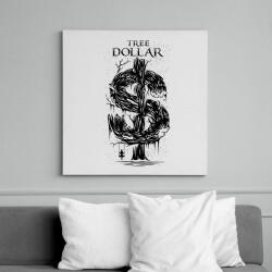 printfashion Dollár fa - fekete - Vászonkép - Fehér (6619881)