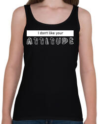 printfashion Your attitude - Női atléta - Fekete (7522879)