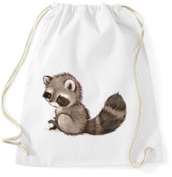 printfashion Cute Raccoon - Sportzsák, Tornazsák - Fehér (1256978)