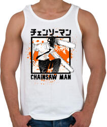 printfashion Chainsaw man Denji - Férfi atléta - Fehér (15965313)