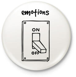 printfashion Érzelmek Be-Ki - Kitűző, hűtőmágnes - Fehér (3077803)