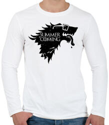 printfashion Summer is Coming black - Férfi hosszú ujjú póló - Fehér (1504522)