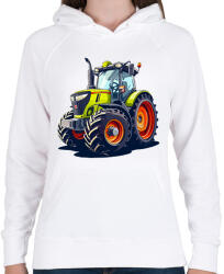 printfashion Traktor - Női kapucnis pulóver - Fehér (16165705)