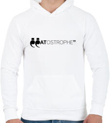printfashion CATostrophe - Férfi kapucnis pulóver - Fehér (262762)