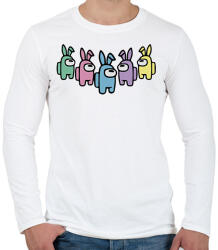 printfashion Among Us nyuszik - Férfi hosszú ujjú póló - Fehér (6788520)