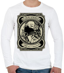 printfashion 1940 Velem ne szórakozz - Férfi hosszú ujjú póló - Fehér (5910556)