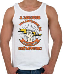 printfashion Villanyszerelő március - Férfi atléta - Fehér (11406131)