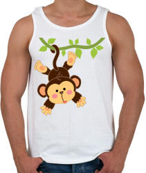 printfashion Majom - Férfi atléta - Fehér (4394429)