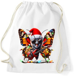 printfashion Vicces karácsonyi gitáros rocker party pillangó / lepke - Sportzsák, Tornazsák - Fehér (15243340)