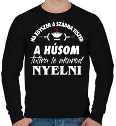 printfashion Tutira le akarod nyelni. . . - Férfi pulóver - Fekete (2693164)