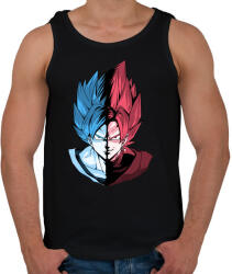 printfashion Super Saiyan Blue VS Super Saiyan Rose - Férfi atléta - Fekete (976561)
