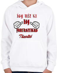 printfashion Tűzoltó - Gyerek kapucnis pulóver - Fehér (15392133)
