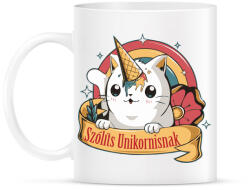 printfashion Cica - Szólíts unikornisnak - Bögre - Fehér (4102040)