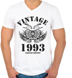 printfashion 1993 - Férfi V-nyakú póló - Fehér (6221472)