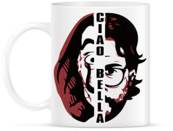 printfashion A Nagy Pénzrablás - Money Heist - La Casa de Papel - Bögre - Fehér (5769169)