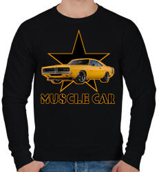 printfashion Muscle car - Férfi pulóver - Fekete (13311419)