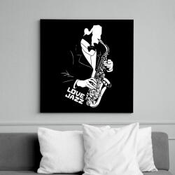 printfashion Love Jazz - Vászonkép - Fekete (6648568)