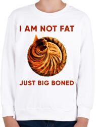 printfashion Big boned cat - Gyerek pulóver - Fehér (6311760)