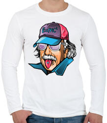 printfashion Cool Einstein - Férfi hosszú ujjú póló - Fehér (2872238)