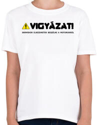printfashion vigyazat - Gyerek póló - Fehér (4669012)
