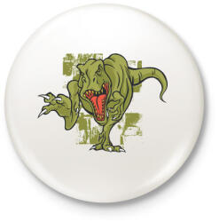 printfashion Mérges T-rex - Kitűző, hűtőmágnes - Fehér (5198574)