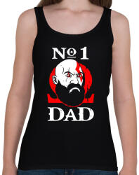 printfashion Number One Dad - Női atléta - Fekete (1675335)