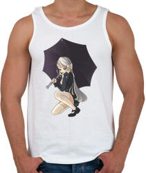 printfashion Goth anime csaj - Férfi atléta - Fehér (11713578)