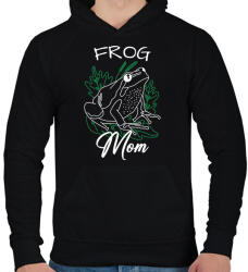 printfashion Frog Mom - Férfi kapucnis pulóver - Fekete (10768625)