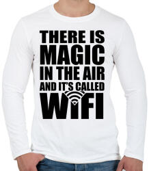 printfashion Magic WiFi - Férfi hosszú ujjú póló - Fehér (537206)