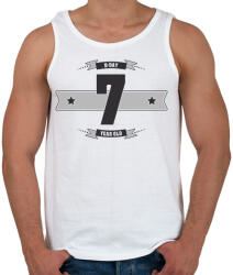 printfashion b-day-07-dark-lightgrey - Férfi atléta - Fehér (505577)