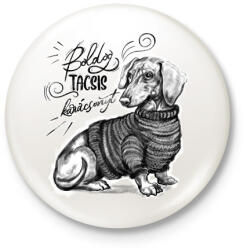 printfashion tacsi1 - Kitűző, hűtőmágnes - Fehér (5652928)