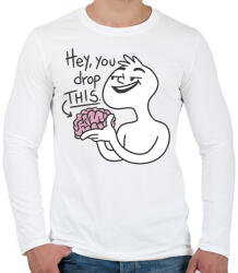 printfashion Elejtetted az agyad? - Férfi hosszú ujjú póló - Fehér (6118024)