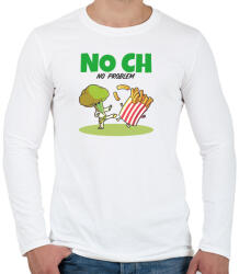 printfashion NO CH - Férfi hosszú ujjú póló - Fehér (10946770)