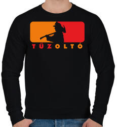 printfashion Tűzoltó - Férfi pulóver - Fekete (10746249)
