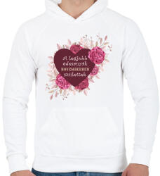printfashion Legjobb édesanyák november - Férfi kapucnis pulóver - Fehér (4794813)