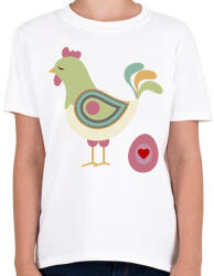 printfashion Húsvéti kakas - Gyerek póló - Fehér (13179941)