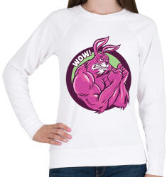 printfashion Izom nyuszi - Női pulóver - Fehér (1306411)