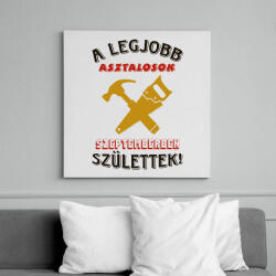 printfashion Asztalos szülinapja szeptember színes - Vászonkép - Fehér (6638336)